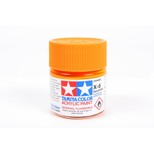 Tamiya Color Acrylic X-6 ORANGE- 23ML BOTTLE