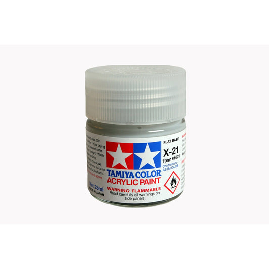 Tamiya ACRYLIC X-21 FLAT BASE - 23ML BOTTLE