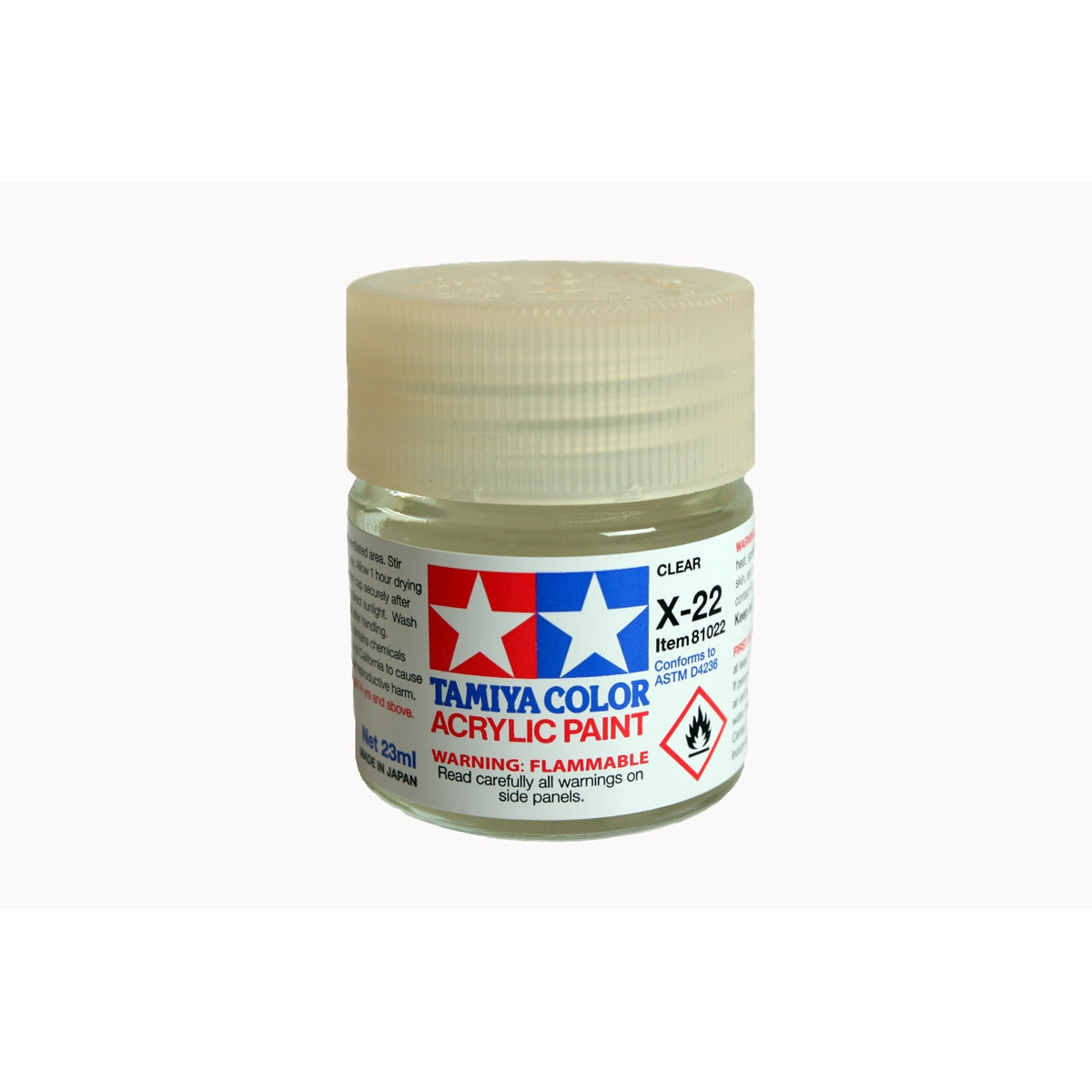 Tamiya ACRYLIC X-22 CLEAR- 23ML BOTTLE