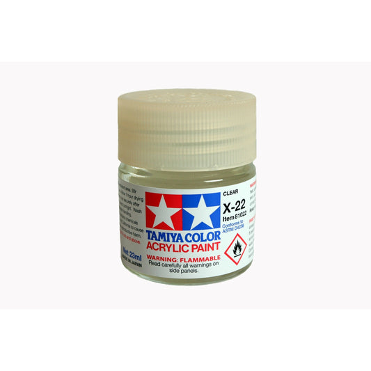 Tamiya ACRYLIC X-22 CLEAR- 23ML BOTTLE