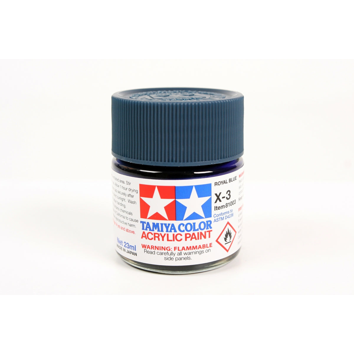 Tamiya Color Acrylic X-3 ROYAL BLUE - 23ML BOTTLE