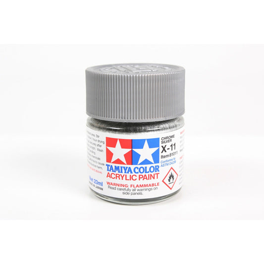 Tamiya ACRYLIC X-11 CHROME SILVER- 23ML BOTTLE