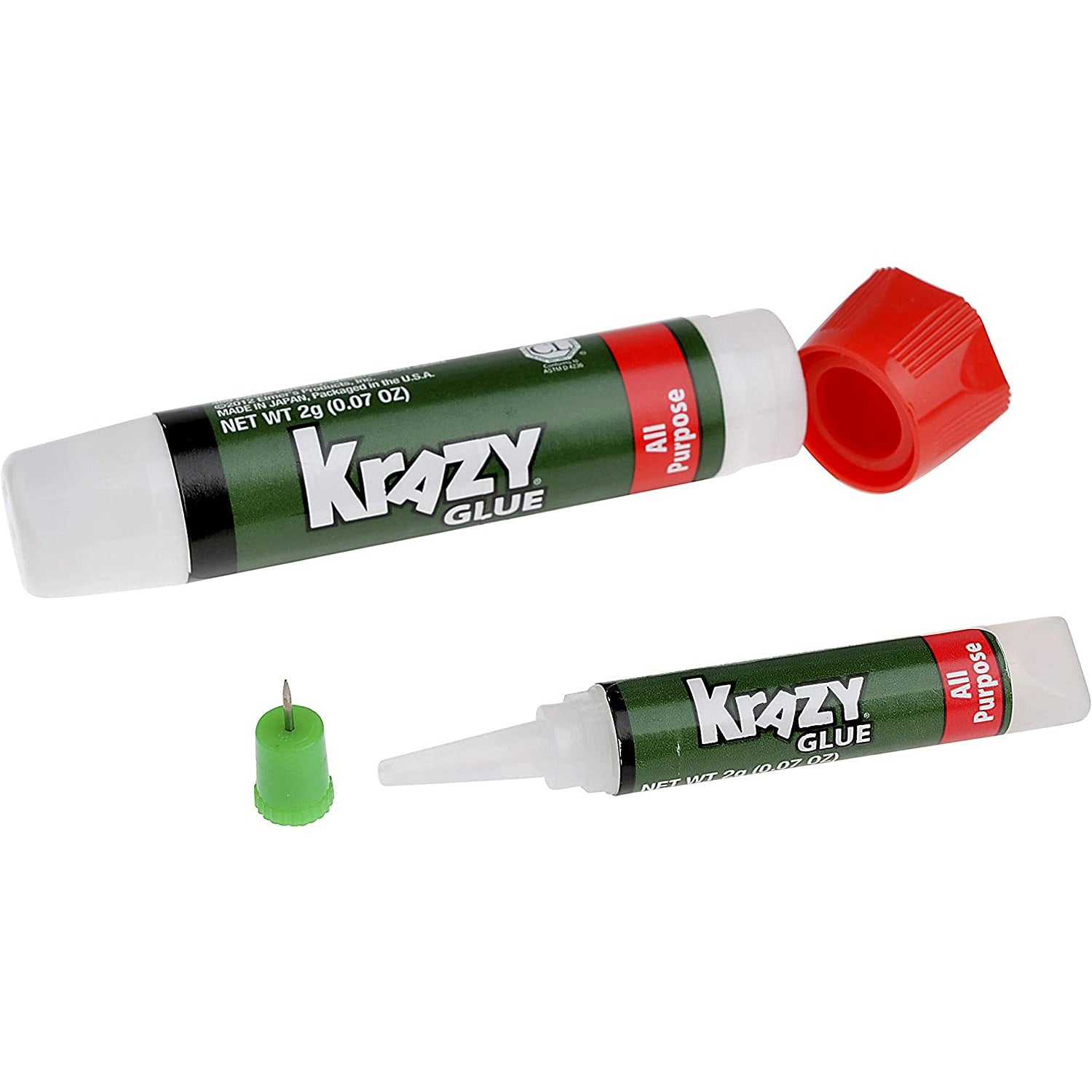 Krazy Glue All Purpose Super Glue - Single-Use Tubes, 0.5 g