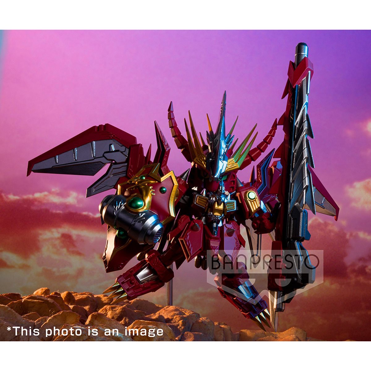 SD Gundam Red Lancer Statue